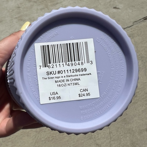 Starbucks Grande Soft Matte Studded Mint Lavender Tumbler Cold Cup - NWT - Picture 4 of 4